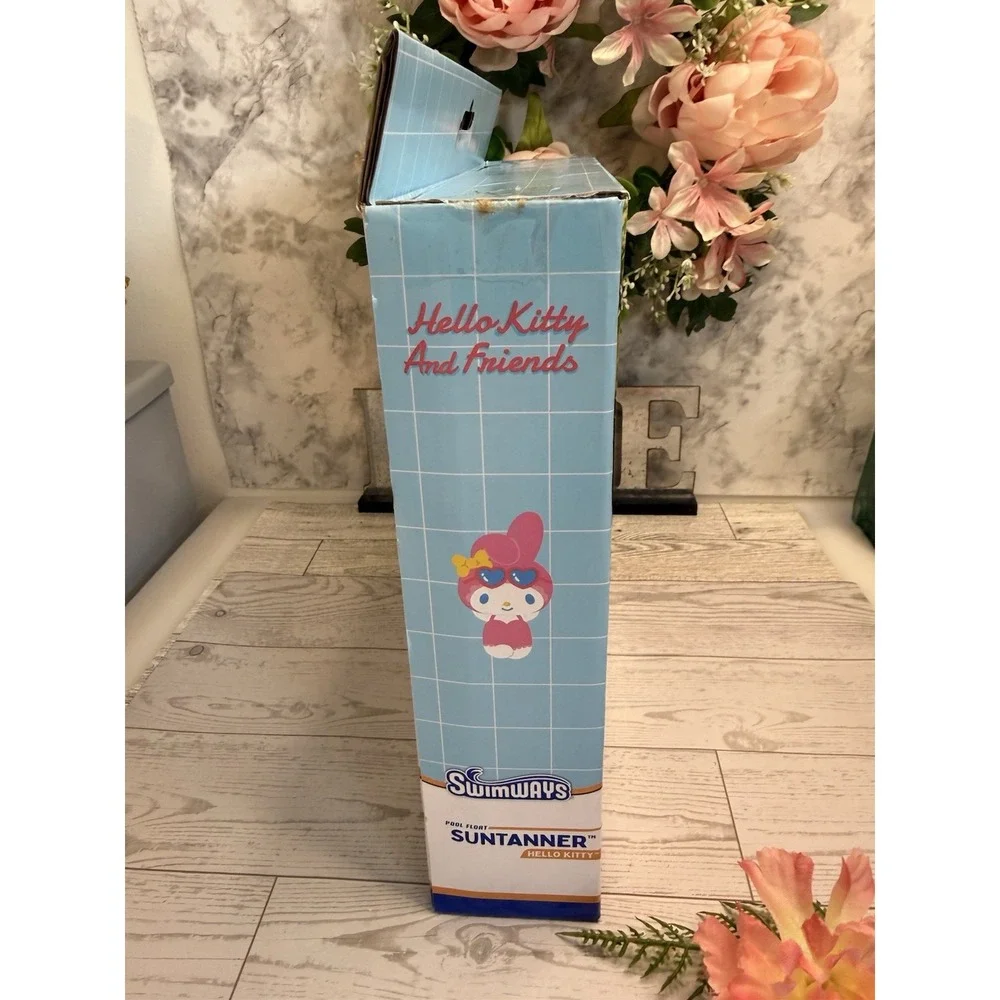 Hello Kitty & Friends Pool Floats Raft Swimways SunTanner Swim 5.8ft Long NIB